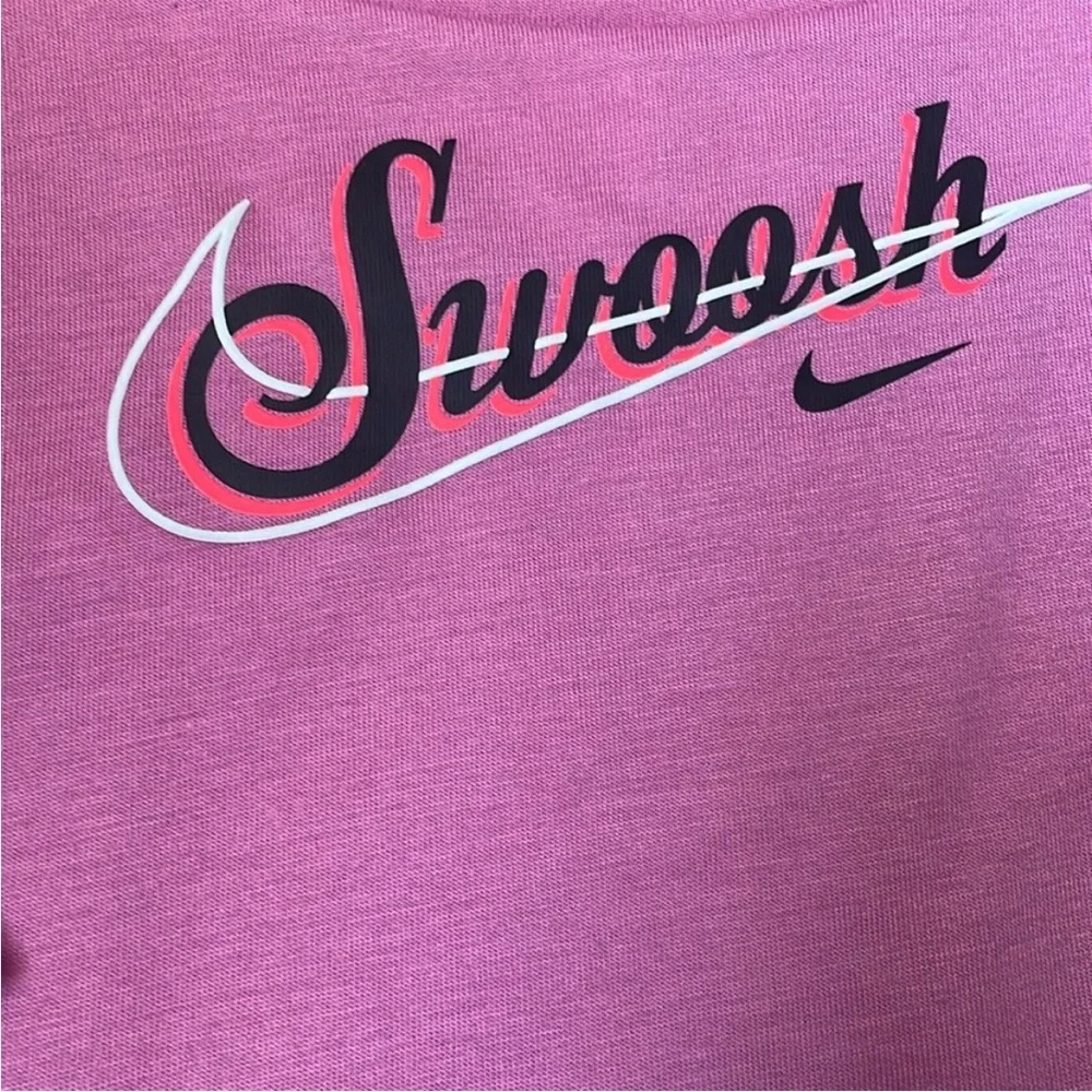 Nike Pink Swoosh long sleeve shirt and Black Leggings Set